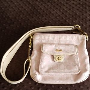 Pink canvas Coach bag